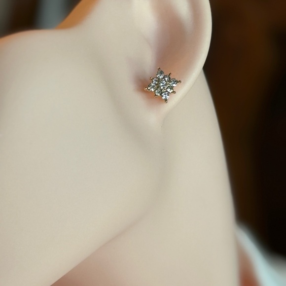 Radiant Gold Tone Earrings - Picture 4 of 7